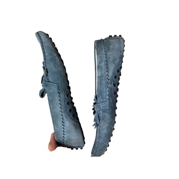 Tod’s Suede Gommino Driving Loafers – Blue – Size 7 – Made in Italy - Picture 7 of 8